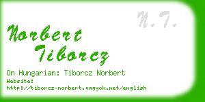 norbert tiborcz business card